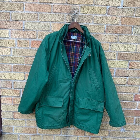 Vintage 1984 Lacoste Wool Lined Jacket Large Green - Picture 9 of 10